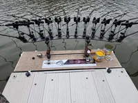 대륙 좌대와 스마트 앞 상판과의 결합.