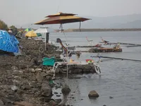 어 ?,   크류선 수상&접지좌대 + 접지좌대 = 수중좌대 (분리하여 두사람 접지좌대사용)사용기