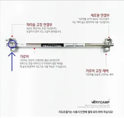 트라이캠프 각도기 가로바 앞뒤좌우 4방향 간단튜닝