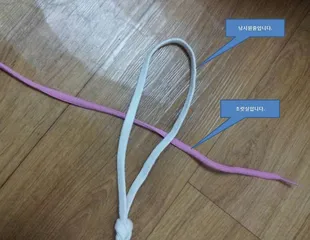 혹시나 몰라서 올려봅니다.  원줄과 초릿실 연결 방법입니다.