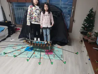 야전침대 + 코트텐트 +발판