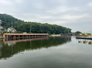 폭우오는날 장광낚시터에서