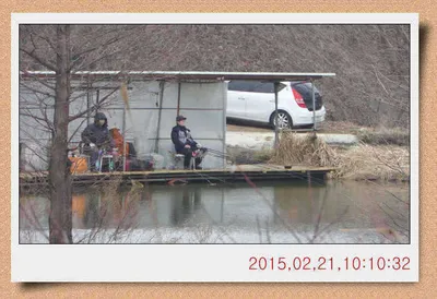 충남 아산 월선낚시터 2월 22일날 스케치
