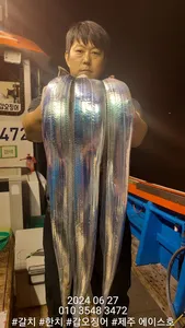 제주에이스호!!(26일)갈치.한치조황입니다.문의010 3548 3472~010 3860 3472