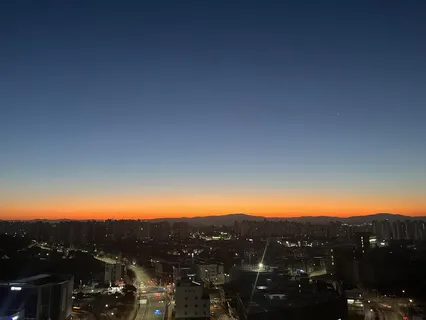 집에서 본 일출