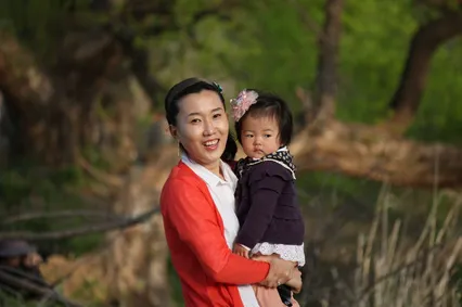 반곡지에서 가족사진